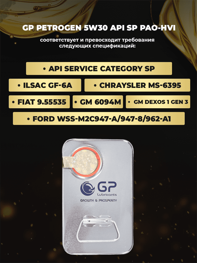 Синтетическое моторное масло для Тойоты GP 5W30 API SP 4 литра Синтетическое моторное масло для Тойоты GP 5W30 API SP 4 литра